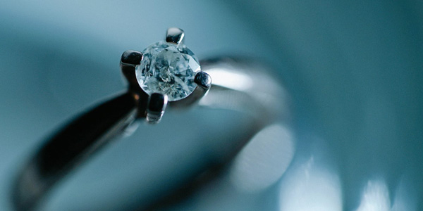 Ladies Platinum Sapphire & Diamond Shoulder Ring - Size M | Miltons Diamonds
