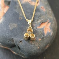 Three Stone Yellow Gold Diamond Trilogy Pendant from Ace Jewellery, Leeds