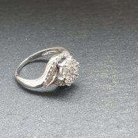 White Gold Diamond Halo Cluster Ring from Ace Jewellery, Leeds