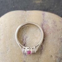 Pink Sapphire Diamond Trilogy Ring from Ace Jewellery, Leeds