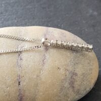 White Gold Diamond Bar Pendant from Ace Jewellery, Leeds