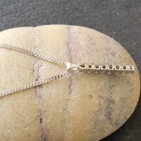 White Gold Diamond Bar Pendant from Ace Jewellery, Leeds