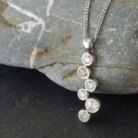 White Gold Diamond Bubbles Pendant from Ace Jewellery, Leeds