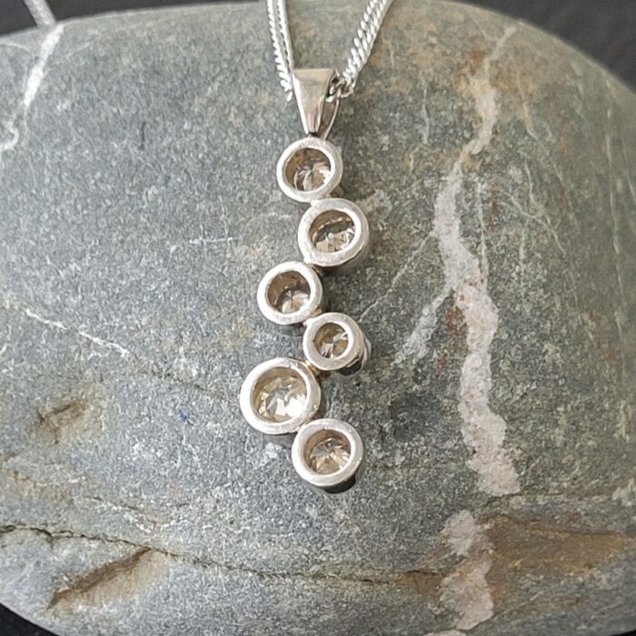 White Gold Diamond Bubbles Pendant from Ace Jewellery, Leeds