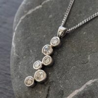 White Gold Diamond Bubbles Pendant from Ace Jewellery, Leeds