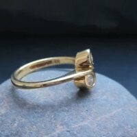 Diamond Crossover Ring Yellow Gold from Ace Jewellery, Leeds