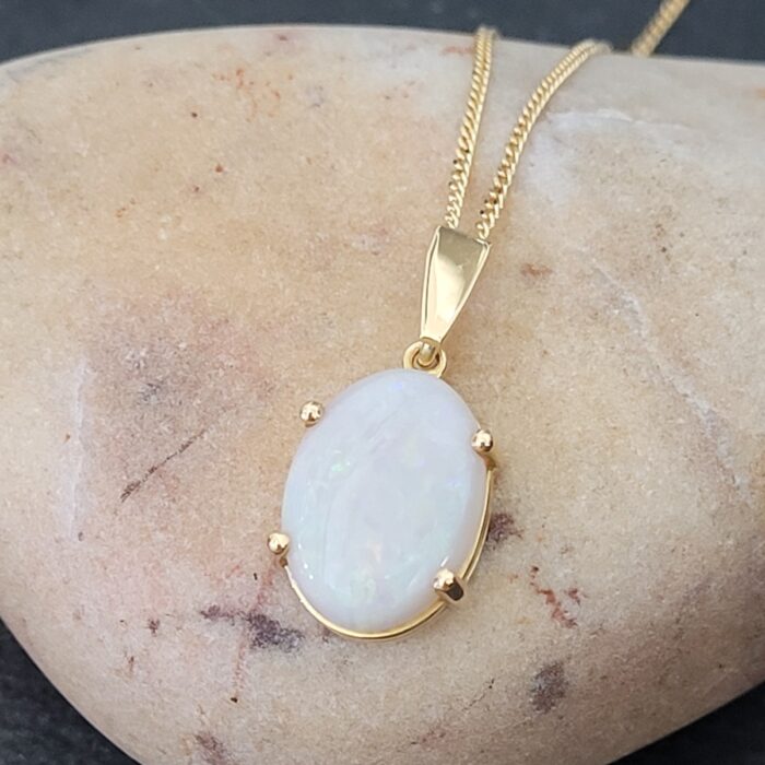 Oval Shaped Opal Pendant from Ace Jewellery, Leeds