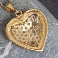 Yellow Gold & Diamond Heart Pendant Necklace from Ace Jewellery, Leeds