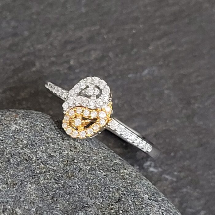 Twisted Rose Gold Diamond Wedding Ring JL AU RD RN 9280R – Jewelove.US