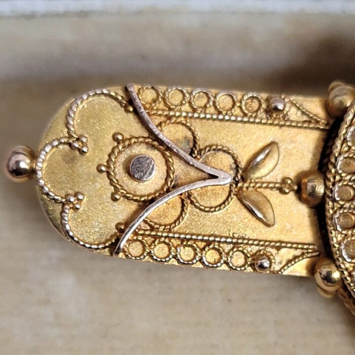 Antique Victorian Yellow Gold Enamel & Seed Pearl Brooch from Ace Jewellery, Leeds