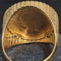 Full Sovereign Coin In 9ct Gold Men's Signet Ring from Ace Jewellery, Leeds