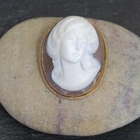 9ct Yellow Gold Shell Cameo Brooch from Ace Jewellery, Leeds