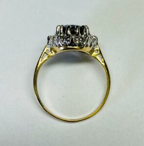 Sapphire & Diamond Yellow Gold Ring repaired by Ace Jewellery, Leeds