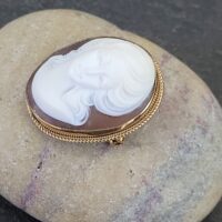 9ct Yellow Gold Shell Cameo Brooch from Ace Jewellery, Leeds