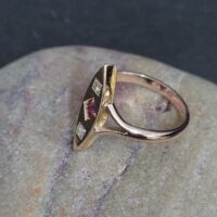 0.28ct Antique Ruby & Diamond Rose Gold Statement Ring from Ace Jewellery, Leeds