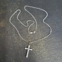 0.80ct Diamond White Gold Cross Pendant & Chain from Ace Jewellery, Leeds