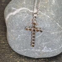 0.80ct Diamond White Gold Cross Pendant & Chain from Ace Jewellery, Leeds