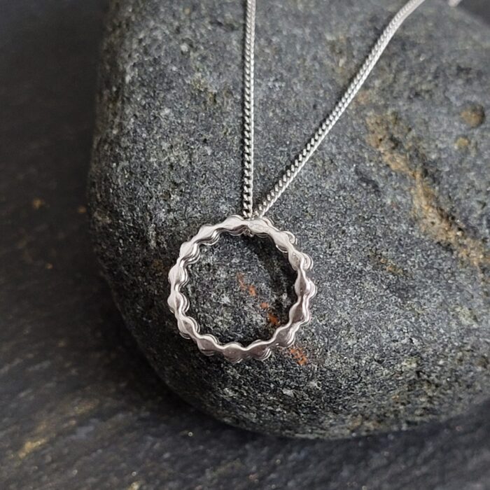 18ct White Gold Circle Design Pendant 0.40ct from Ace Jewellery, Leeds