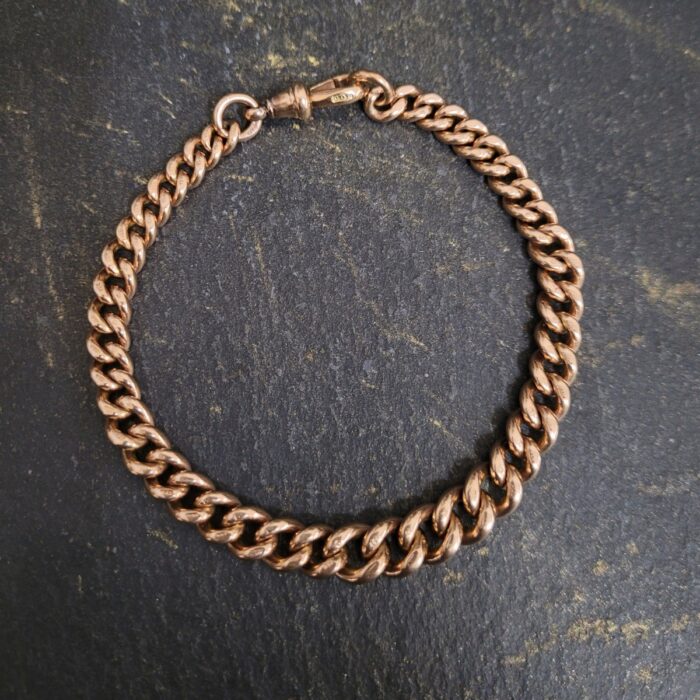 9ct Yellow Gold Curb Bracelet 8.5
