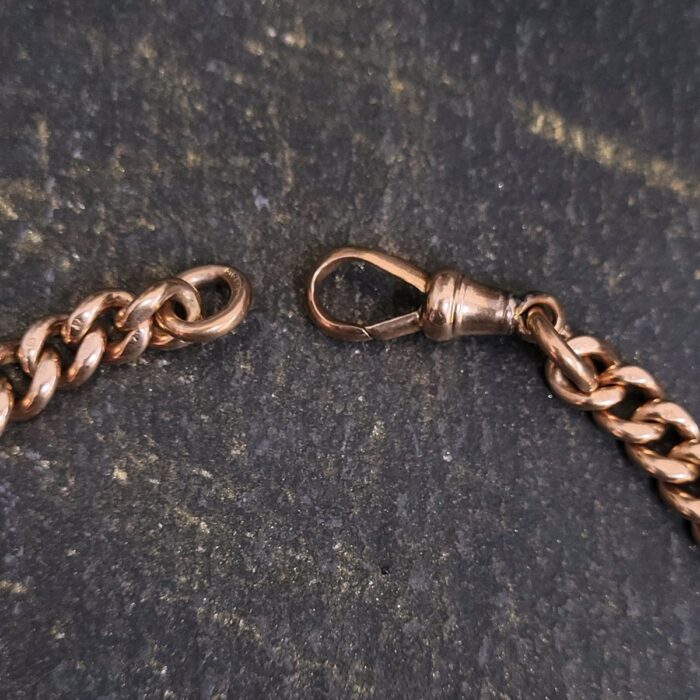 Chunky Antique 9ct Rose Gold Curb Bracelet from Ace Jewellery, Leeds