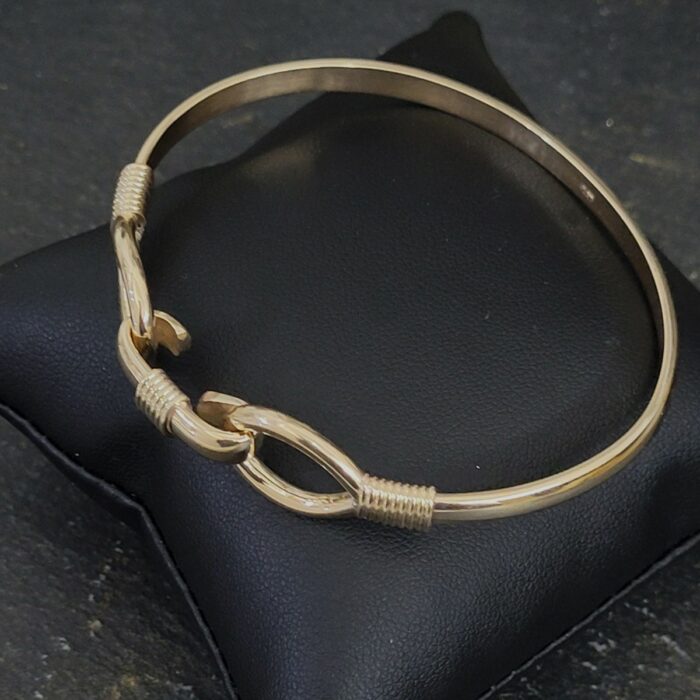 9ct Yellow Gold Hook & Loop Bangle from Ace Jewellery, Leeds