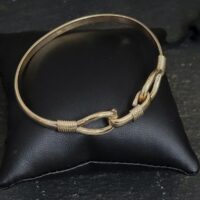 9ct Yellow Gold Hook & Loop Bangle from Ace Jewellery, Leeds