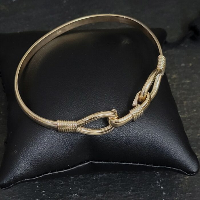 9ct Yellow Gold Hook & Loop Bangle from Ace Jewellery, Leeds