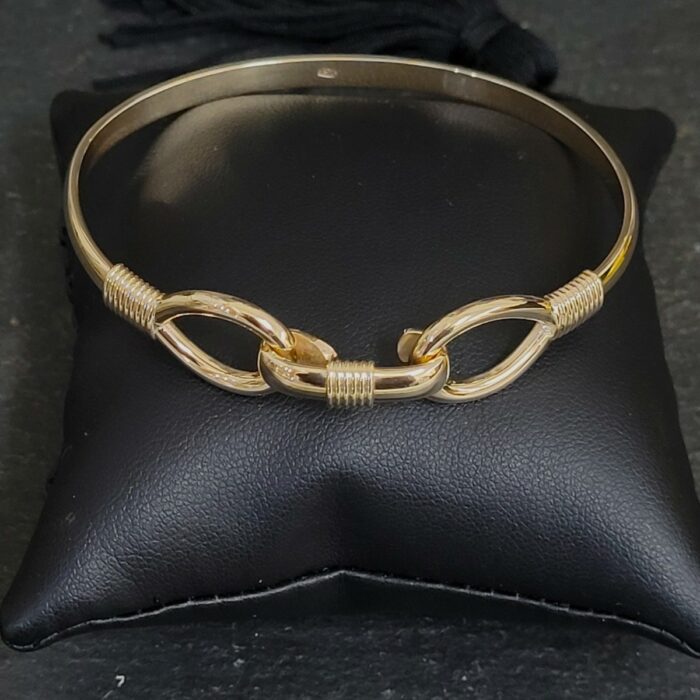 9ct Yellow Gold Hook & Loop Bangle