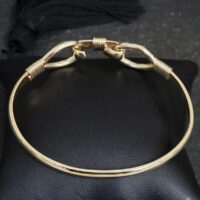 9ct Yellow Gold Hook & Loop Bangle from Ace Jewellery, Leeds