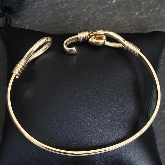 9ct Yellow Gold Hook & Loop Bangle from Ace Jewellery, Leeds