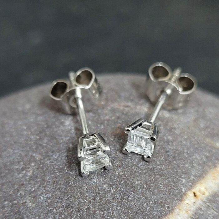 0.22ct Millenium Diamond Stud Earrings 18ct White Gold from Ace Jewellery, Leeds