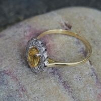 1.16ct Yellow Sapphire & Diamond Cluster Ring 18ct Yellow Gold from Ace Jewellery, Leeds