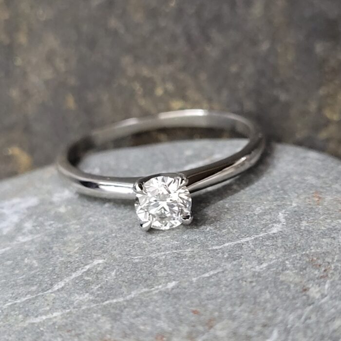 Platinum 0.42ct Diamond Solitaire Ring from Ace Jewellery, Leeds