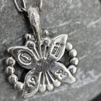 Georg Jensen Silver Flower Pendant Necklace from Ace Jewellery, Leeds