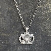 Georg Jensen Silver Flower Pendant Necklace from Ace Jewellery, Leeds