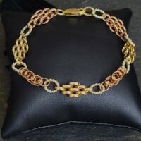 9ct Yellow, White & Rose Gold Fancy Bracelet from Ace Jewellery, Leeds