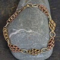 9ct Yellow, White & Rose Gold Fancy Bracelet from Ace Jewellery, Leeds