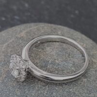 18ct White Gold 0.40ct Diamond Halo Engagement Ring from Ace Jewellery, Leeds