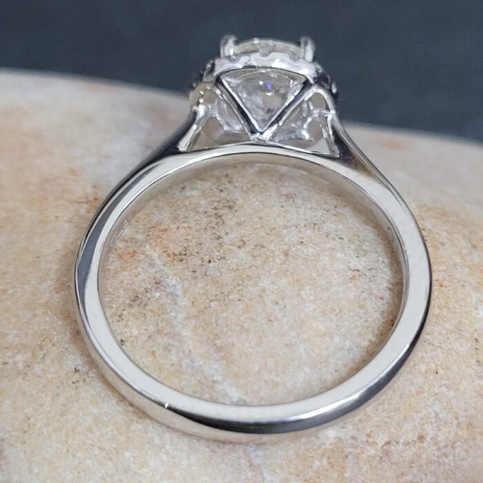 1.03ct Lab Diamond Halo Engagement Ring Platinum from Ace Jewellery, Leeds