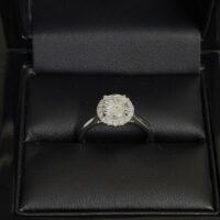 1.03ct Lab Diamond Halo Engagement Ring Platinum from Ace Jewellery, Leeds