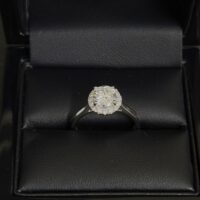 1.15ct Lab Diamond Halo Engagement Ring Platinum from Ace Jewellery, Leeds