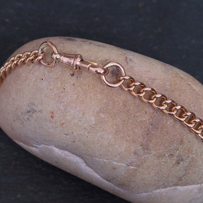 Antique 9ct Rose Gold T-Bar Curb Link Chain from Ace Jewellery, Leeds