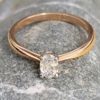 18ct Rose Gold 0.42ct Oval Diamond Engagement Ring from Ace Jewellery, Leeds