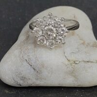 1.25ct Diamond Cluster Ring 18ct White Gold from Ace Jewellery, Leeds