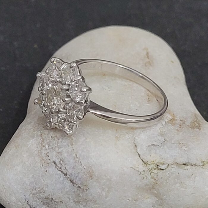 1.25ct Diamond Cluster Ring 18ct White Gold from Ace Jewellery, Leeds