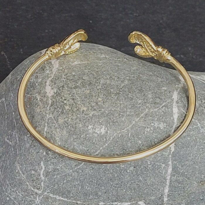 9ct Yellow Gold Boxing Glove Torque Baby Bangle from Ace Jewellery, Leeds