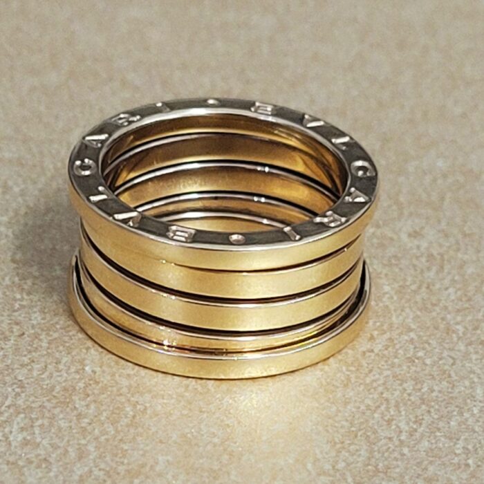 Bvlgari B.Zero1 18ct Yellow Gold Five Row Ring from Ace Jewellery, Leeds