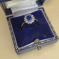 1.1ct Sapphire & Diamond Ring 18ct Yellow Gold from Ace Jewellery, Leeds