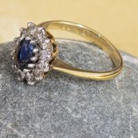 1.1ct Sapphire & Diamond Ring 18ct Yellow Gold from Ace Jewellery, Leeds