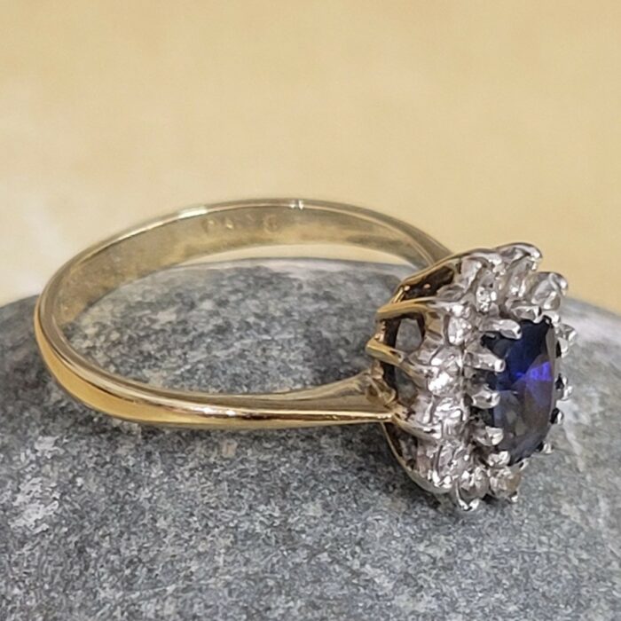 1.1ct Sapphire & Diamond Ring 18ct Yellow Gold from Ace Jewellery, Leeds